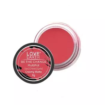Тинт для губ, щек и век (8 г), Tint for Lips, Cheek & Eyelid (Creamy Matte – Rose Pink), произв. Love Earth