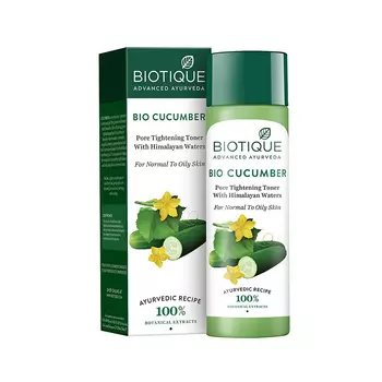 Тонер с Огурцом: сужение пор (120 мл), Bio Cucumber Pore Tightening Toner, произв. Biotique