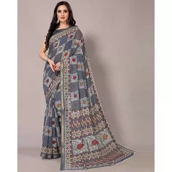 Традиционное сари с батиковым принтом, Batik Print Traditional Saree, произв. AJIO