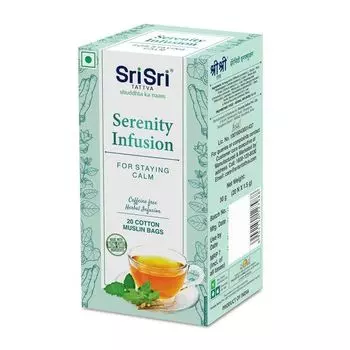 Травяной чай для спокойствия (20 пак, 1,5 г), Serenity Infusion, произв. Sri Sri Tattva