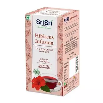 Травяной чай с Гибискусом (20 пак, 1,5 г), Hibiscus Infusion, произв. Sri Sri Tattva