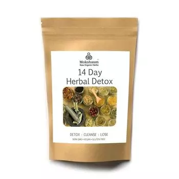 Травяной порошок на 14 дней детокса (70 г), 14 Day Herbal Detox, произв. Mokshaum
