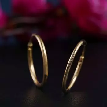 Trendy Fashion Gold Plated Party Wear Hoop Earrings