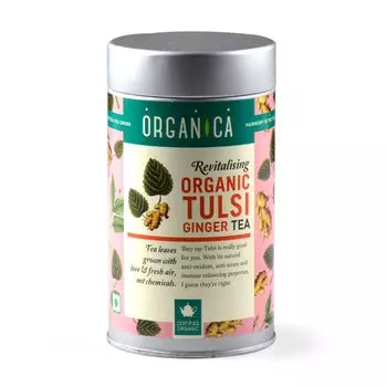 Тулси чай с Имбирем (75 г), Organic Tulsi Ginger Tea, произв. Organica