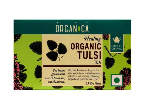 Тулси Зеленый чай (25 пак), Tulsi Green Tea, произв. Organica