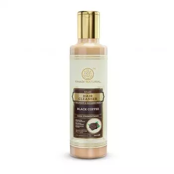 Укрепляющий шампунь для волос с Черным кофе (210 мл), Black Coffee Hair Cleanser, произв. Khadi Natural