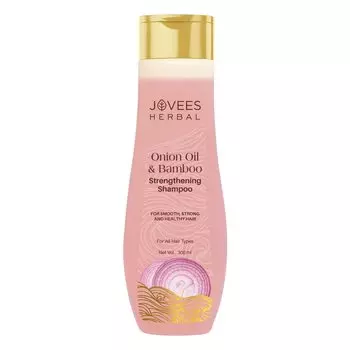 Укрепляющий шампунь с Луковым маслом и Бамбуком (300 мл), Onion Oil & Bamboo Strengthening Shampoo, произв. Jovees
