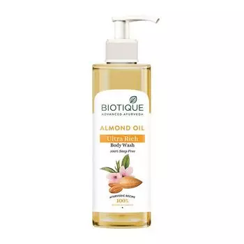 Ультрапитательный гель для душа с Миндальным маслом (200 мл), Almond Oil Ultra Rich Body Wash, произв. Biotique
