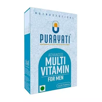 Усовершенствованные мультивитамины для мужчин (60 таб), Advanced Multivitamin for Men, произв. Purayati