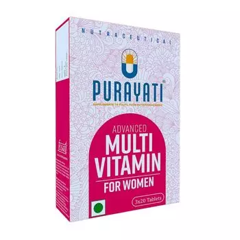 Усовершенствованные мультивитамины для женщин (60 таб), Advanced Multivitamin for Women, произв. Purayati
