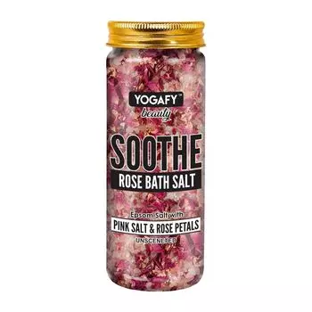 Успокаивающая Розовая соль для ванны (250 г), Soothe Rose Bath Salt, произв. YOGAFY