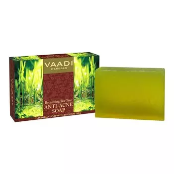 Успокаивающее мыло против акне с Чайным деревом (75 г), Becalming Tea-Tree Anti-Acne Soap, произв. Vaadi Herbals