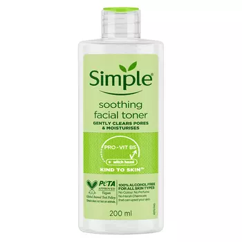 Успокаивающий тоник для лица (200 мл), Soothing Facial Toner, произв. Simple