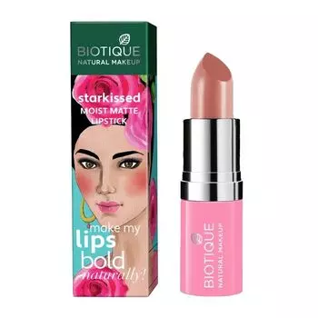 Увлажняющая матовая помада для губ Поцелуй на острове (4,2 г), Starkissed Moist Matte Lipstick Island Kiss, произв. Biotique