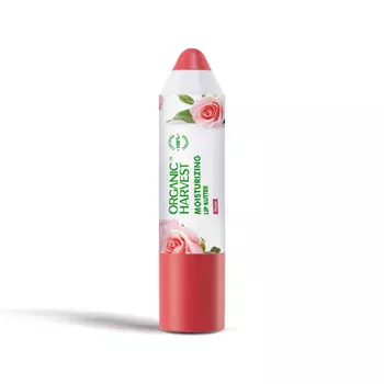 Увлажняющее масло для губ Роза (4 г), Moisturizing Lip Butter Rose, произв. Organic Harvest