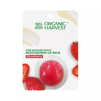 Увлажняющий бальзам для губ Клубника (8 г), Moisturizing Lip Balm Strawberry, произв. Organic Harvest