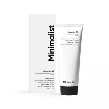 Увлажняющий крем для жирной кожи с Витамином B5 10% (50 г), Vitamin B5 10% Moisturizer (Oily Skin), произв. Minimalist