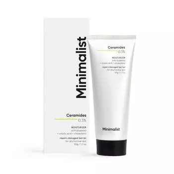 Увлажняющий крем с Керамидами 0,3% и Бисабололом (50 г), Ceramides 0,3% Moisturizer with Bisabolol, произв. Minimalist