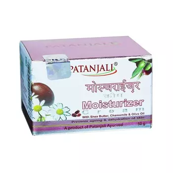 Увлажняющий крем с маслом Ши, Ромашкой и Оливковым маслом (50 г), Moisturizer Cream, произв. Patanjali