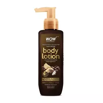 Увлажняющий лосьон для тела с маслом Ши и Кокоса (200 мл), Shea Butter & Cocoa Butter Moisturizing Body Lotion, произв. WOW Skin Science