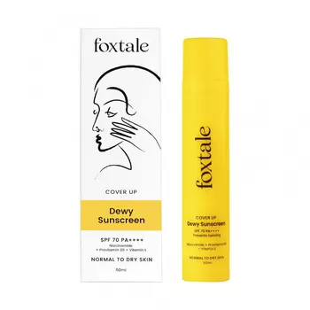 Увлажняющий солнцезащитный крем SPF 70 PA++++ (50 мл), Dewy Sunscreen SPF 70 PA++++, произв. Foxtale