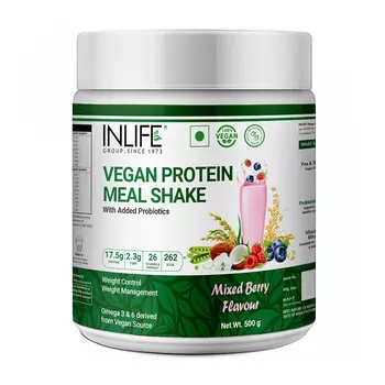 Растительный протеин (500 г), Plant Based Meal Shake, произв. INLIFE