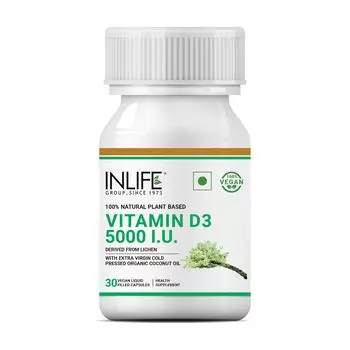 Витамин Д3 (30 кап, 5000 I.U.), Vitamin D3, произв. INLIFE