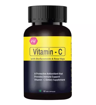 Витамин С с Биофлавоноидами и Шиповником (60 кап, 1000 мг), Vitamin C with Bioflavonoids & Rose Hips, произв. Vitamin Haat