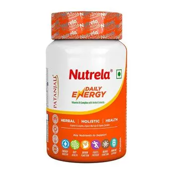 Витаминный комплекс Ежедневная энергия (30 кап, 750 мг), Nutrela Daily Energy, произв. Patanjali