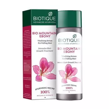 Восстанавливающая сыворотка для волос: против выпадения (120 мл), Bio Mountain Ebony Vitalizing Serum for Falling Hair, произв. Biotique
