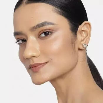 White Flux Pearl Small Stud Earrings