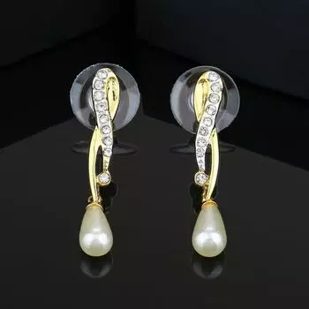 White Pearl Drop Earrings