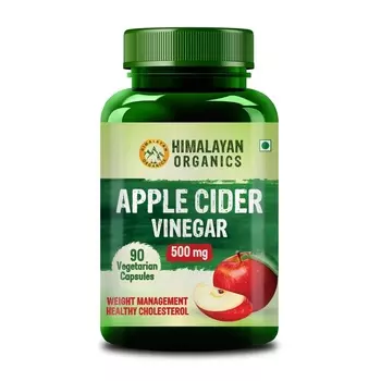 Яблочный уксус (90 кап, 500 мг), Apple Cider Vinegar, произв. Himalayan Organics