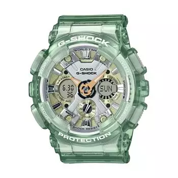 Зеленые аналогово-цифровые женские часы, Green Analog-Digital Women's Watch, произв. Casio