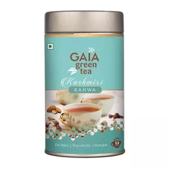 Зеленый чай Кашмири Кахва (12 пак, 2 г), Green Tea Kashmiri Kahwa, произв. Gaia