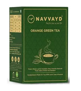 Зеленый чай с Апельсином (100 г), Orange Green Tea, произв. Navvayd