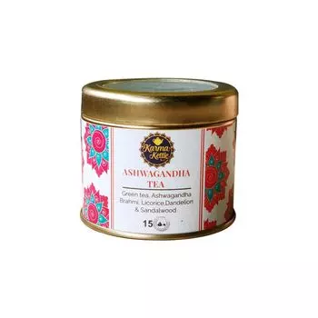Зеленый чай с Ашвагандой (15 пак), Ashwagandha Tea, произв. Karma Kettle