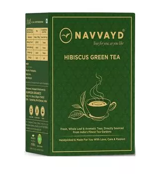 Зеленый чай с Гибискусом (100 г), Hibiscus Green Tea, произв. Navvayd