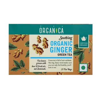 Зеленый чай с Имбирем (25 пак), Organic Ginger Green Tea, произв. Organica