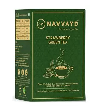 Зеленый чай с Клубникой (100 г), Strawberry Green Tea, произв. Navvayd