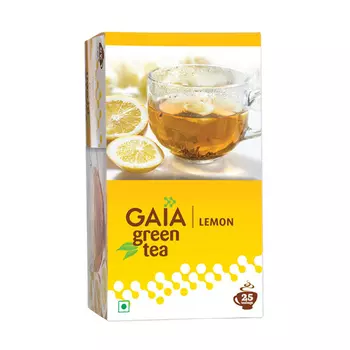 Зеленый чай с Лимоном (25 пак, 2 г), Leaf Green Tea Lemon, произв. Gaia