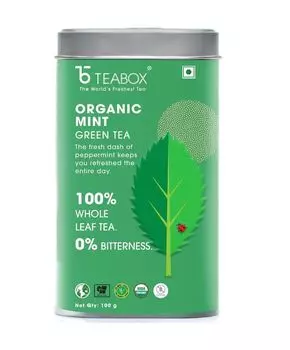 Зеленый чай с Мятой (100 г), Organic Mint Green Tea, произв. Teabox
