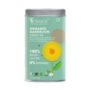 Зеленый чай с Одуванчиком (100 г), Organic Dandelion Green Tea, произв. Teabox