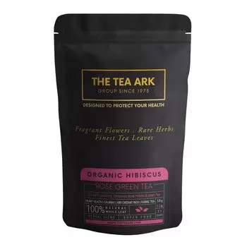Зеленый чай с органическим Гибискусом и Розой (50 г), Organic Hibiscus Rose Green Tea Pouch, произв. INLIFE