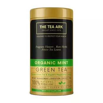 Зеленый чай с Органической мятой (50 г), Organic Mint Green Tea Tin, произв. INLIFE
