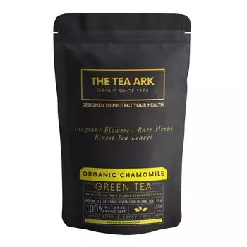 Зеленый чай с органической Ромашкой (50 г), Organic Chamomile Green Tea Pouch, произв. INLIFE