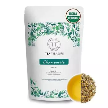 Зеленый чай с Ромашкой (100 г), Chamomile Green Tea, произв. Tea Treasure