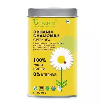 Зеленый чай с Ромашкой (100 г), Organic Chamomile Green Tea, произв. Teabox