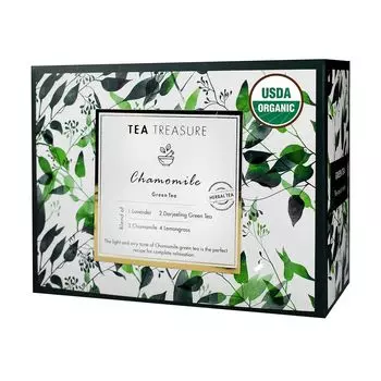 Зеленый чай с Ромашкой (18 пак, 2 г), Chamomile Green Tea, произв. Tea Treasure