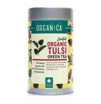 Зеленый чай с Тулси (100 г), Organic Tulsi Green Tea, произв. Organica
